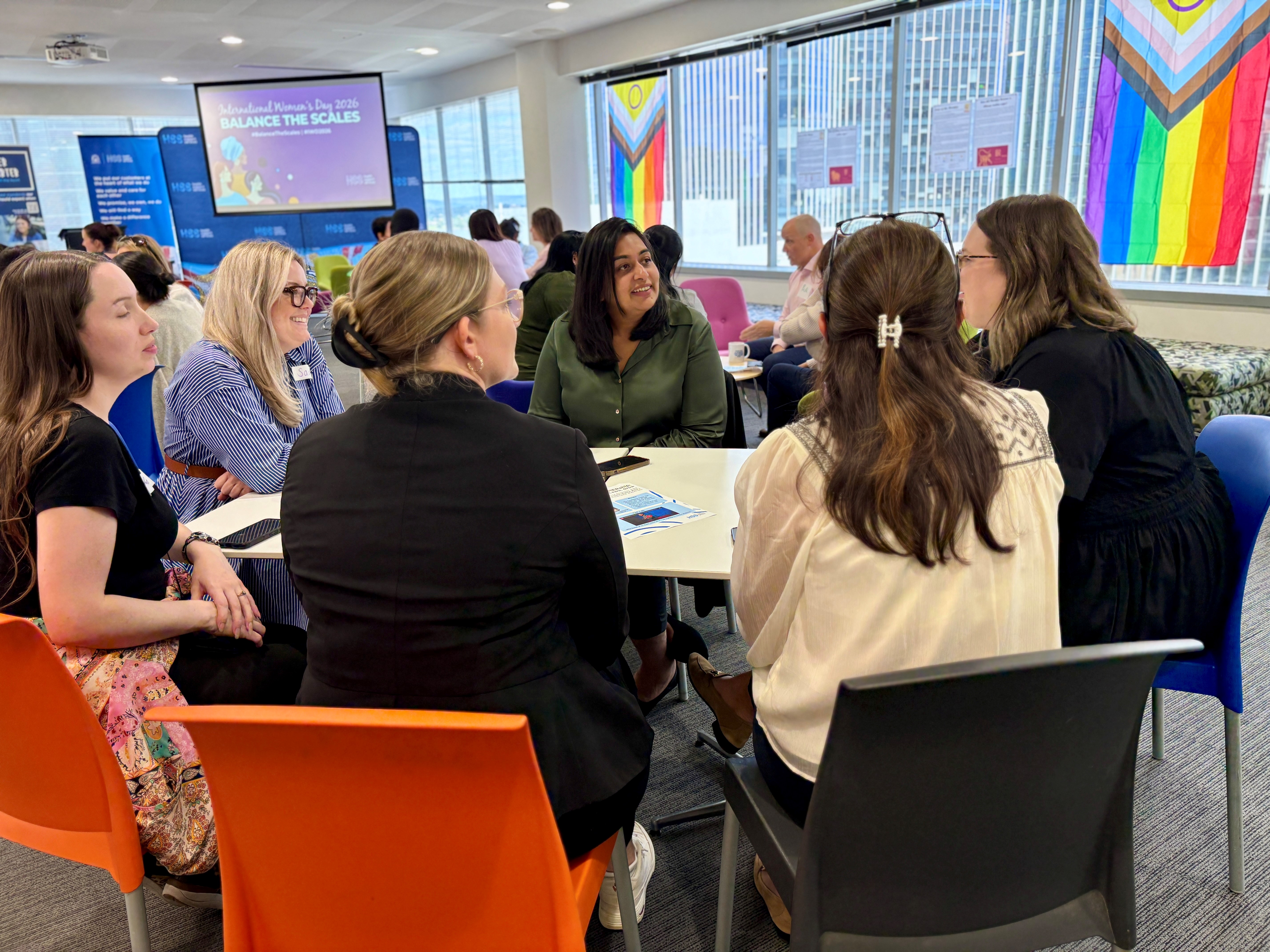 People sitting together having discussions